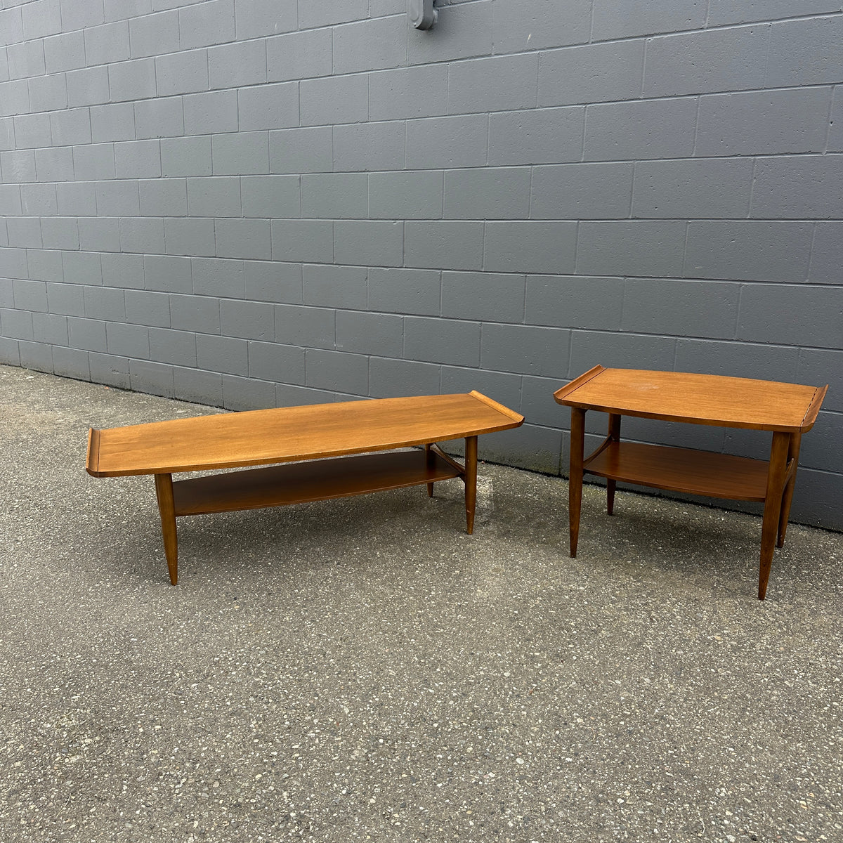 Vintage 1960s Deilcraft Walnut Coffee & End Table