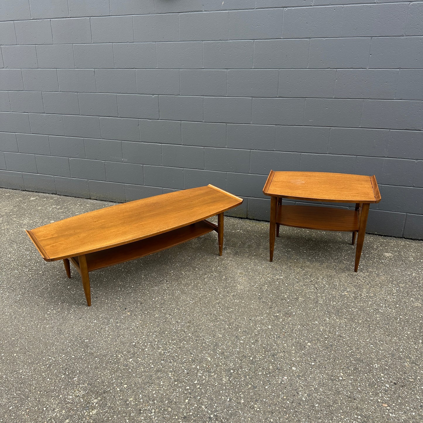 Vintage 1960s Deilcraft Walnut Coffee & End Table