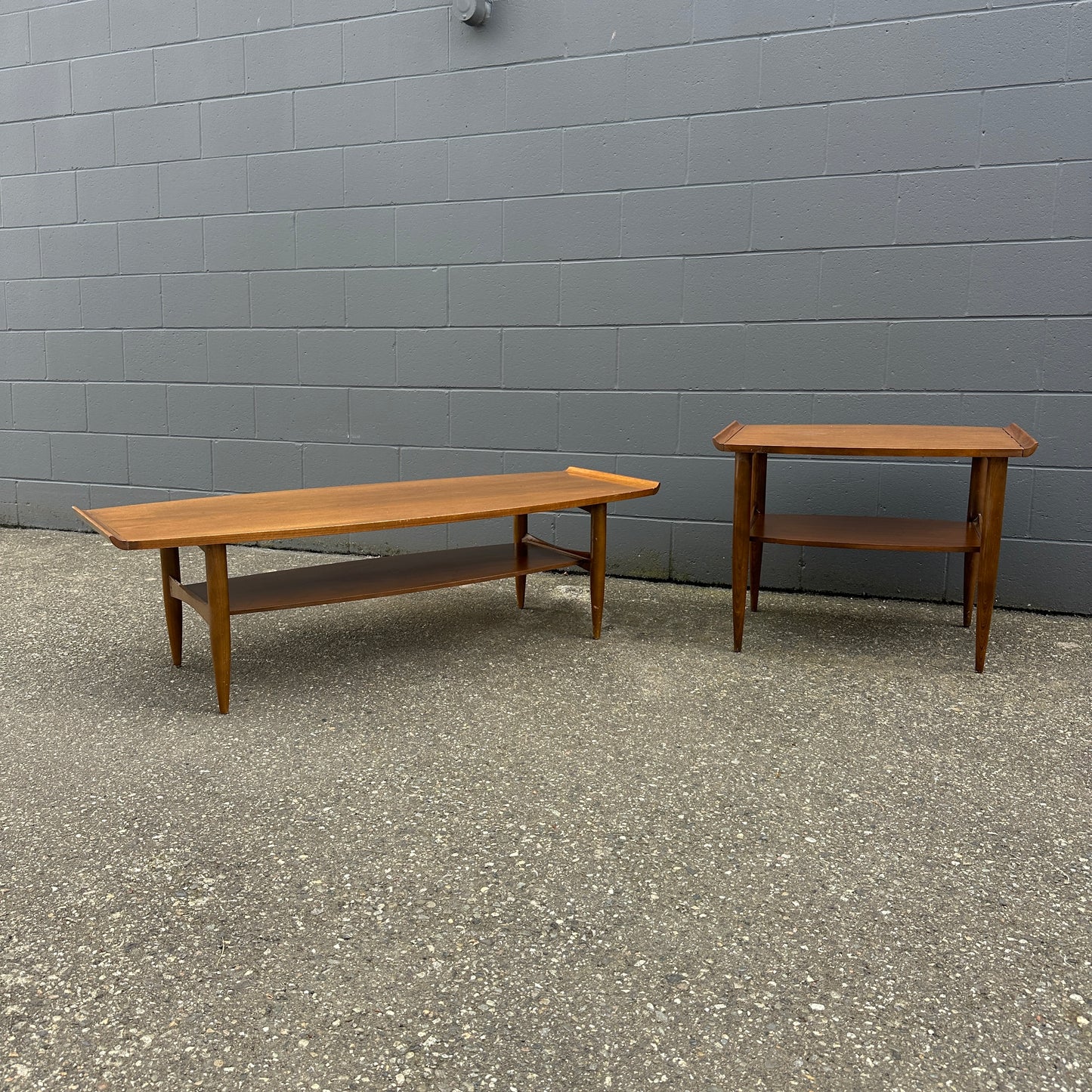 Vintage 1960s Deilcraft Walnut Coffee & End Table