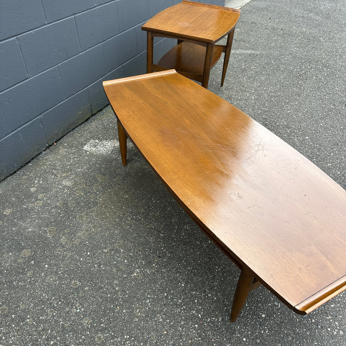 Vintage 1960s Deilcraft Walnut Coffee & End Table