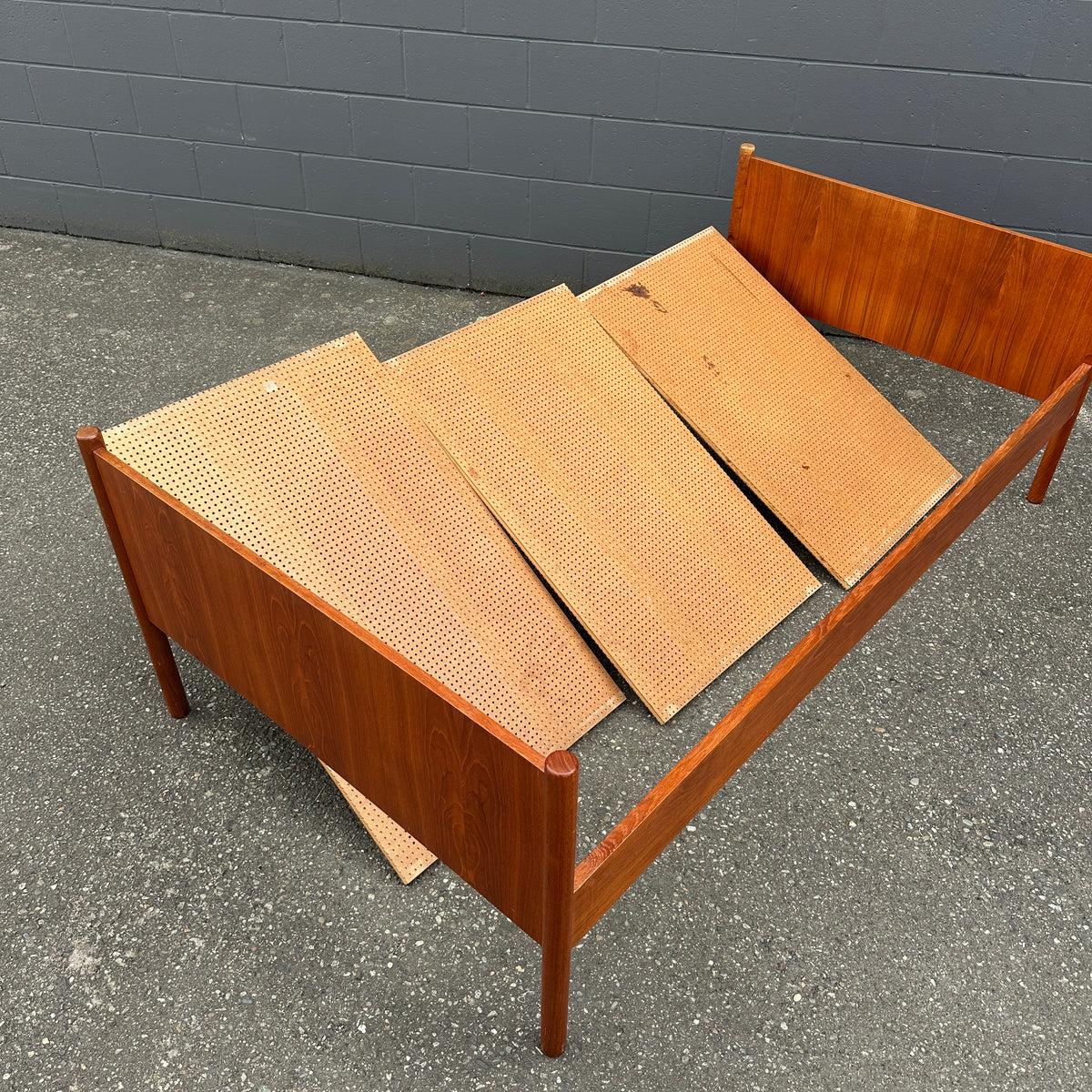 1960s Westnofa Norwegian Teak Twin Bed Frame