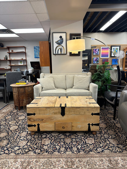 Solid Mango Wood Rustic Storage Coffee Table