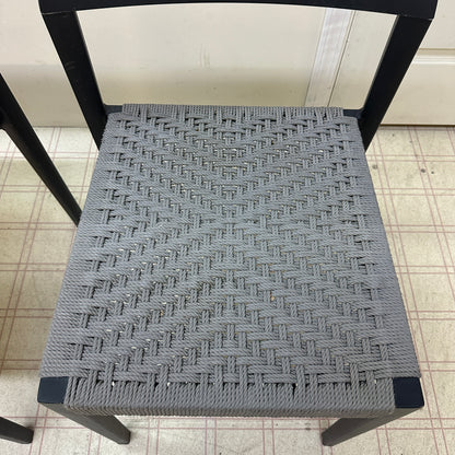 Mid-Century Modern Grey Metal Dining Chairs (x4)