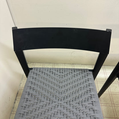 Mid-Century Modern Grey Metal Dining Chairs (x4)