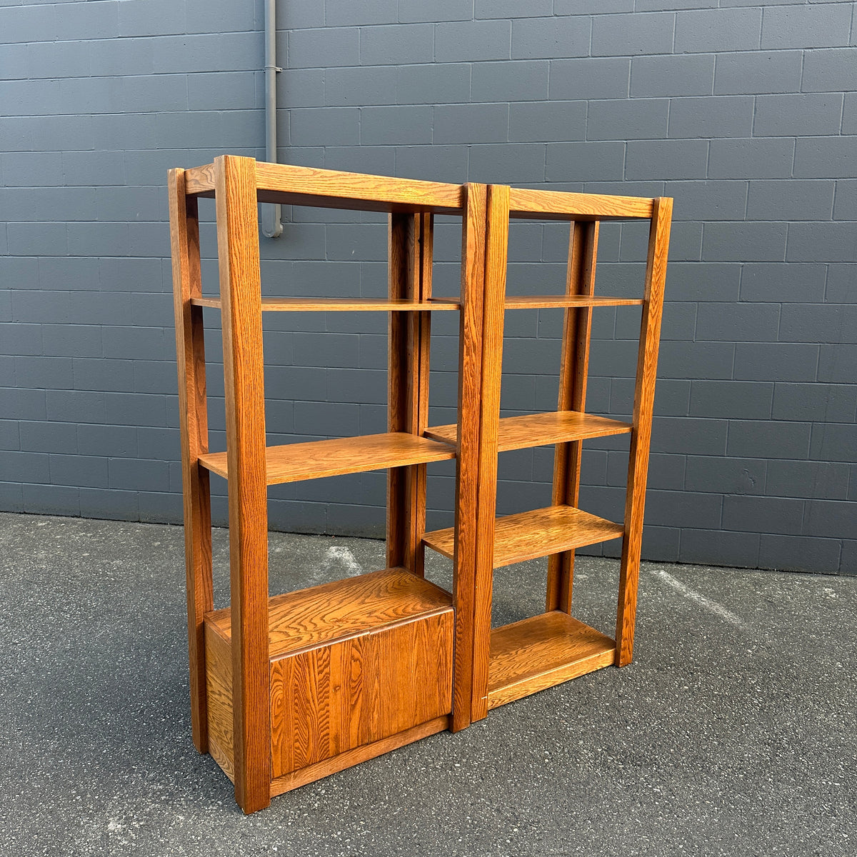 Vintage Oak Shelving Units from 1980s