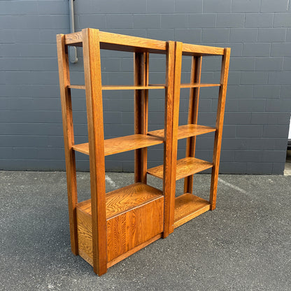 Vintage Oak Shelving Units from 1980s