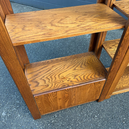 Vintage Oak Shelving Units from 1980s
