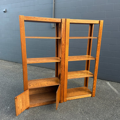Vintage Oak Shelving Units from 1980s