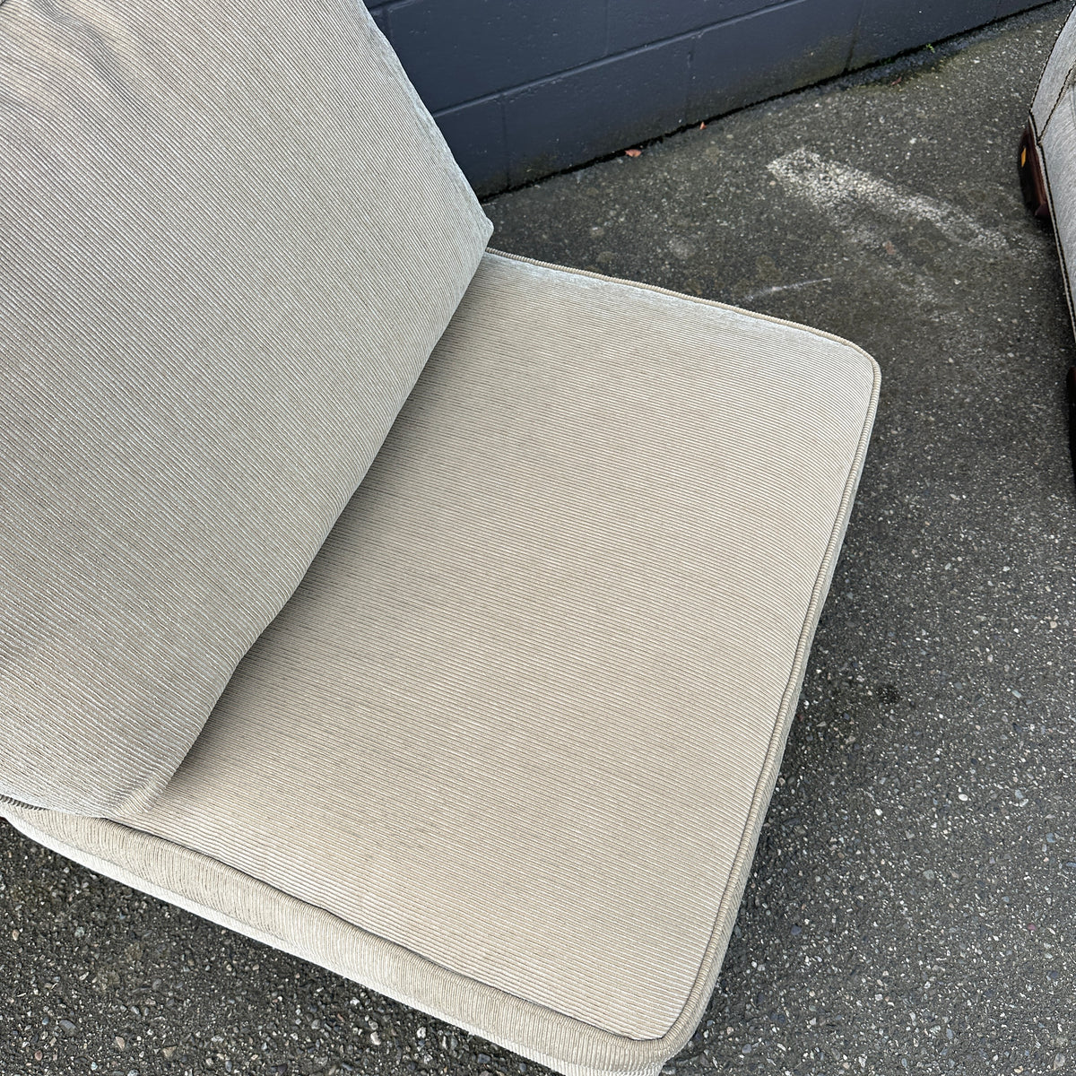 Cream Nailhead Accent Chairs (x2)