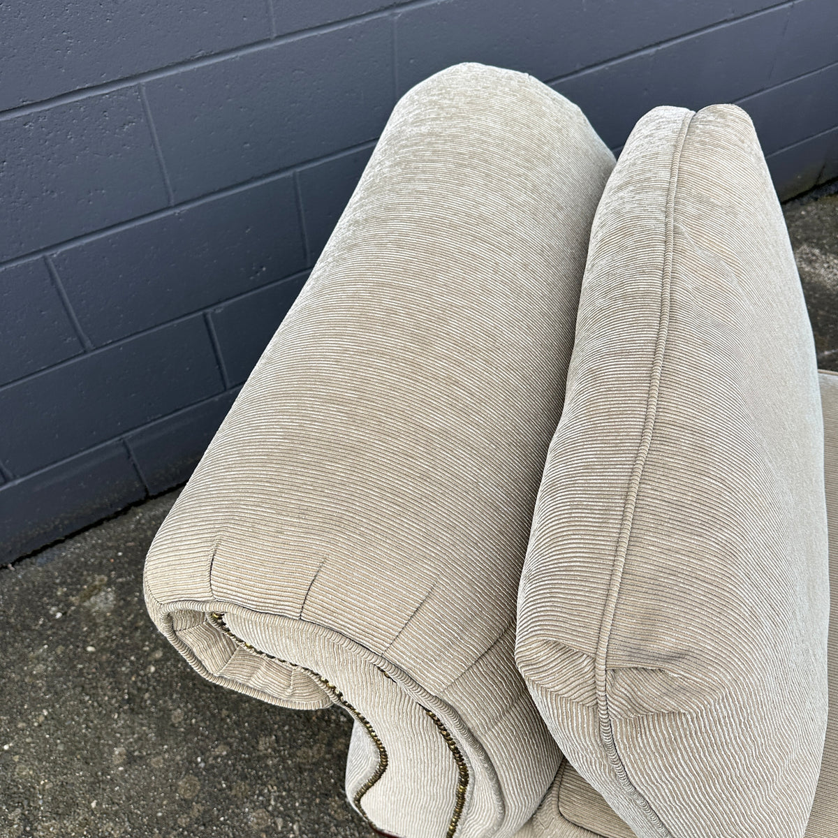 Cream Nailhead Accent Chairs (x2)