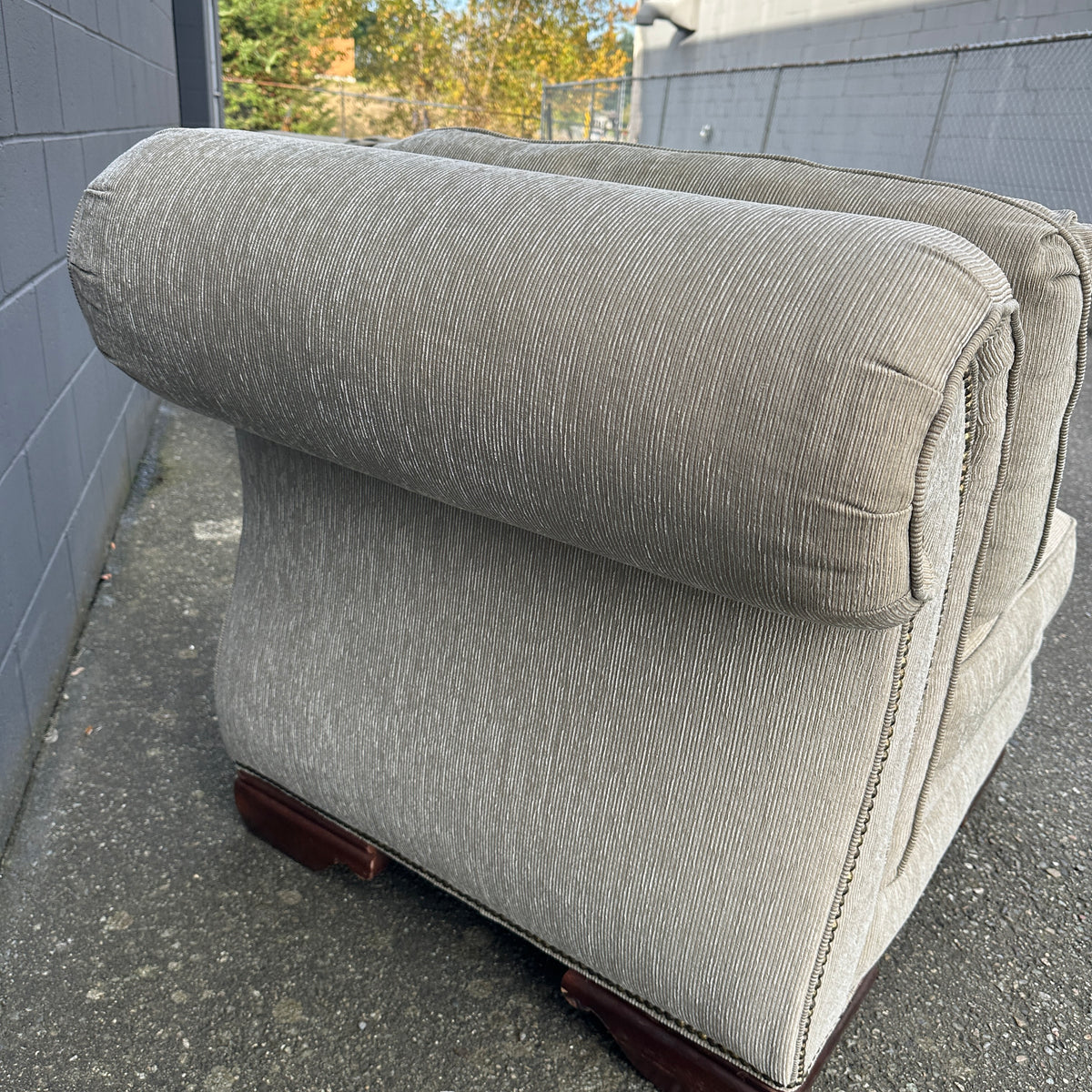 Cream Nailhead Accent Chairs (x2)