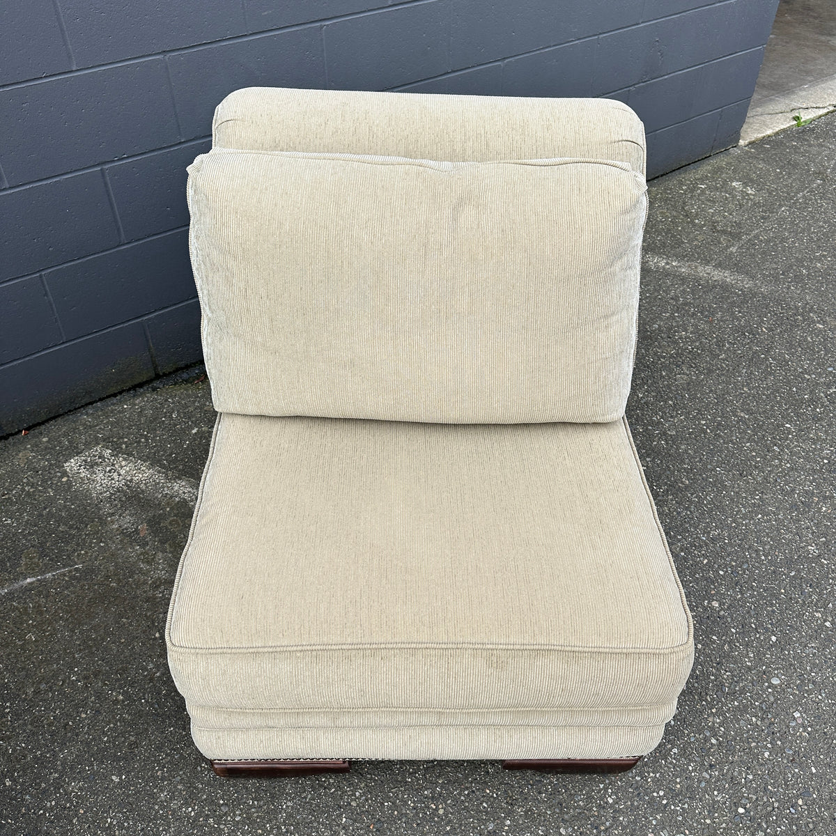 Cream Nailhead Accent Chairs (x2)