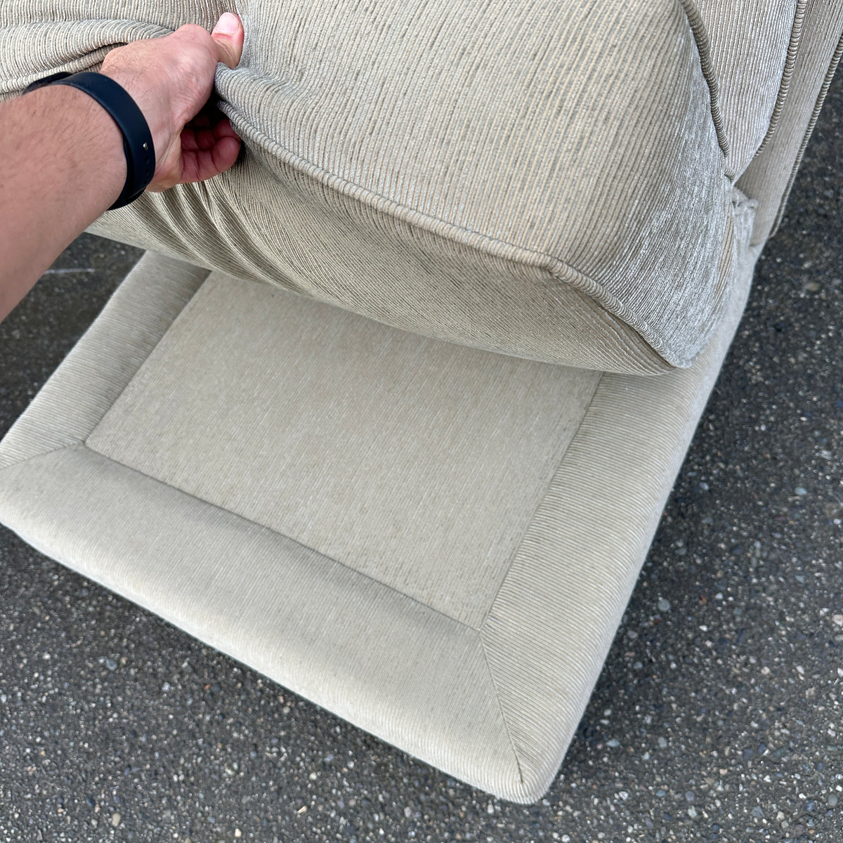 Cream Nailhead Accent Chairs (x2)