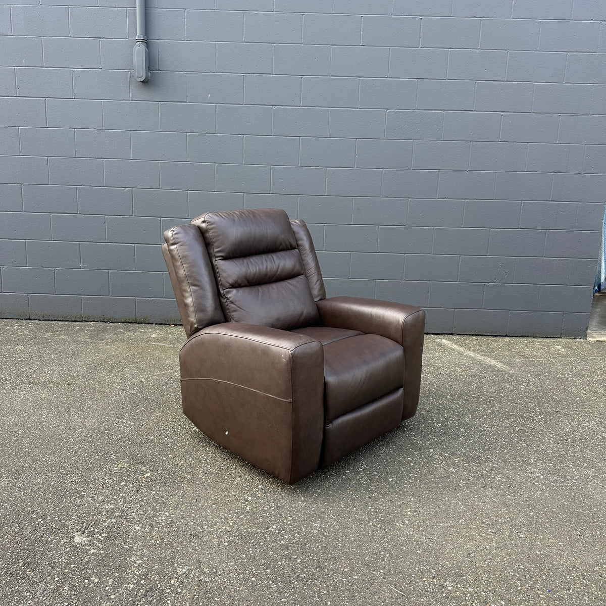 Brown Top Grain Leather Rocking Chair