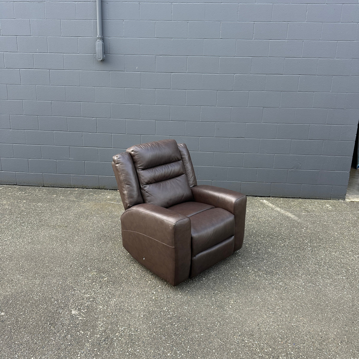 Brown Top Grain Leather Rocking Chair