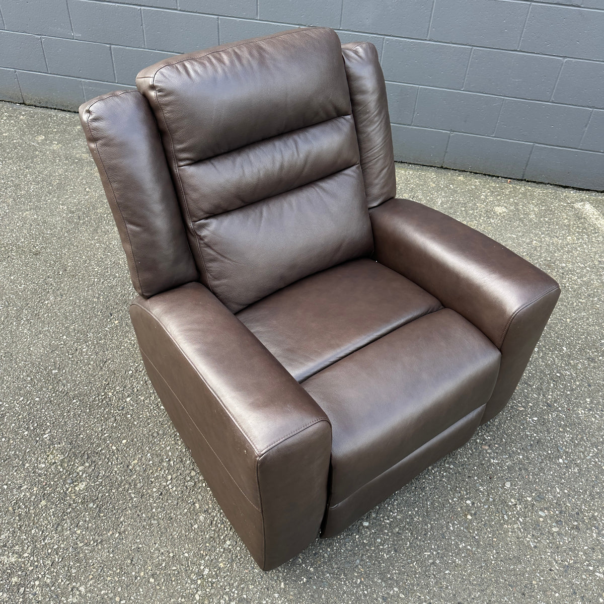 Brown Top Grain Leather Rocking Chair