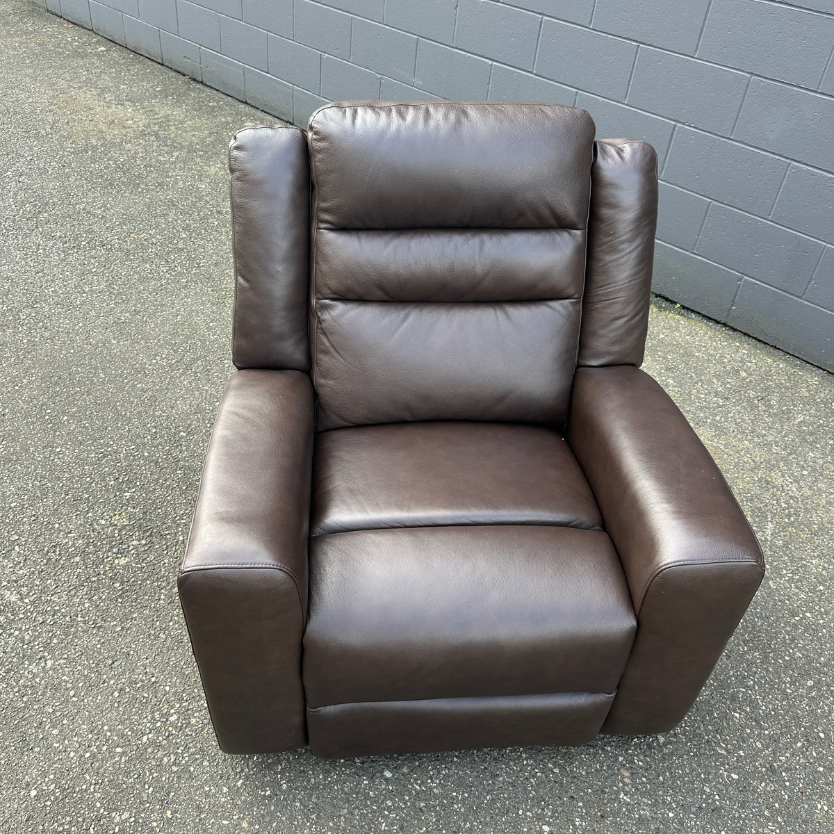 Brown Top Grain Leather Rocking Chair