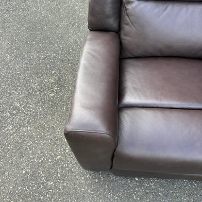 Brown Top Grain Leather Rocking Chair