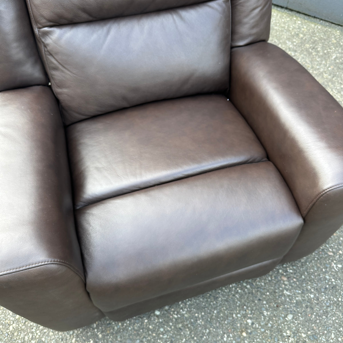 Brown Top Grain Leather Rocking Chair