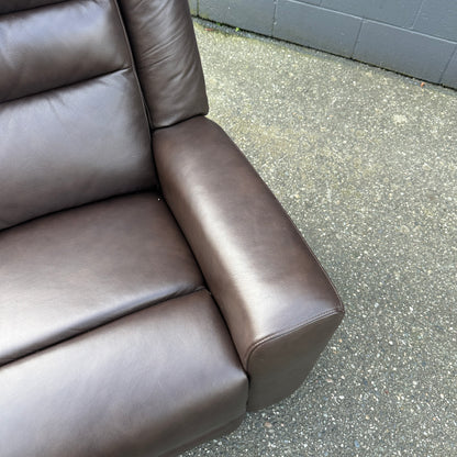 Brown Top Grain Leather Rocking Chair