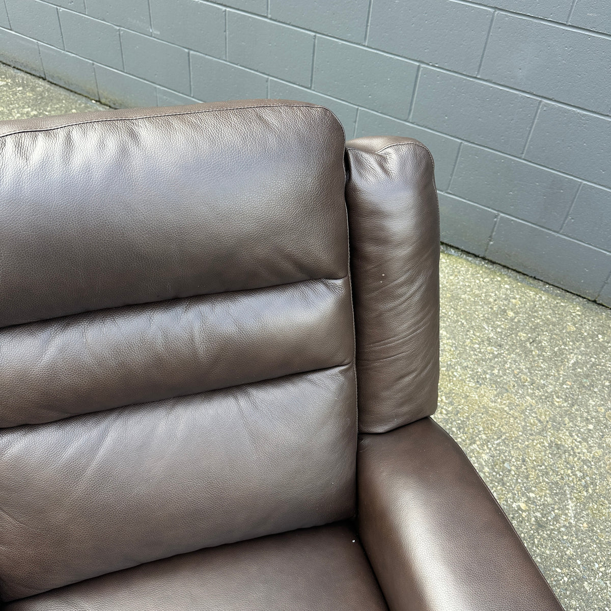 Brown Top Grain Leather Rocking Chair