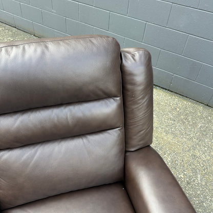 Brown Top Grain Leather Rocking Chair