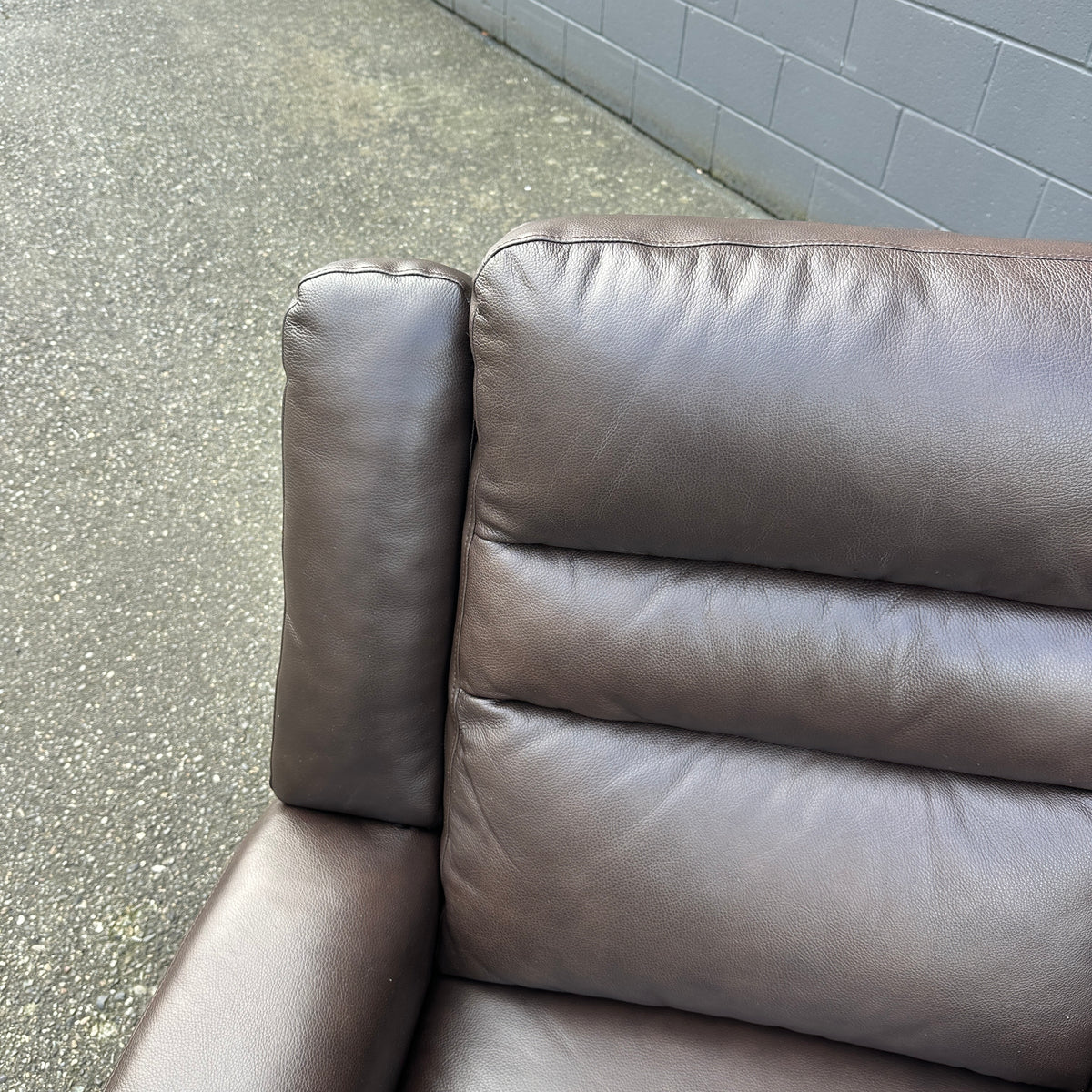 Brown Top Grain Leather Rocking Chair