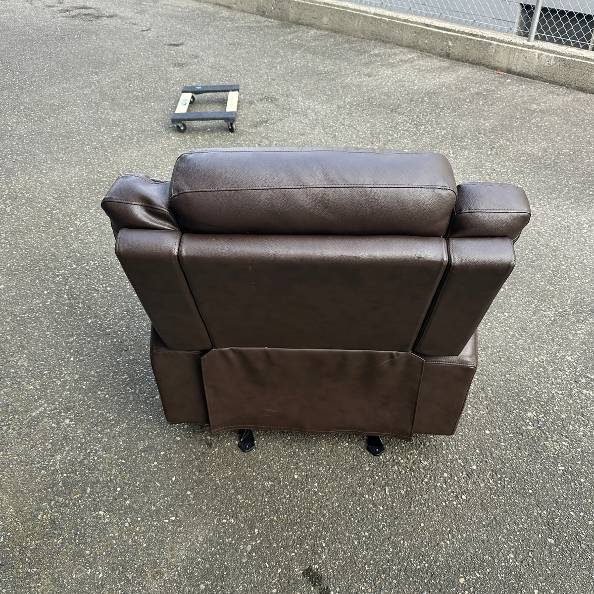 Brown Top Grain Leather Rocking Chair