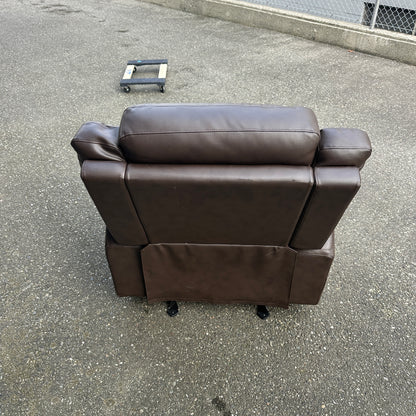 Brown Top Grain Leather Rocking Chair