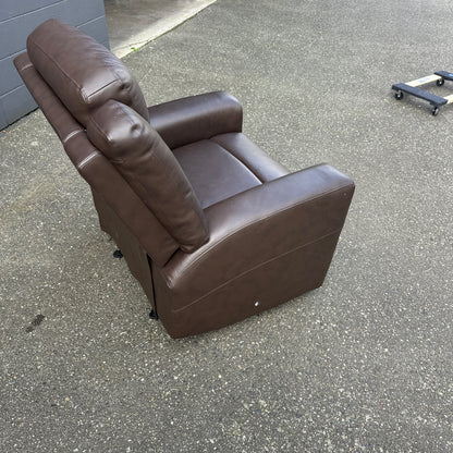 Brown Top Grain Leather Rocking Chair