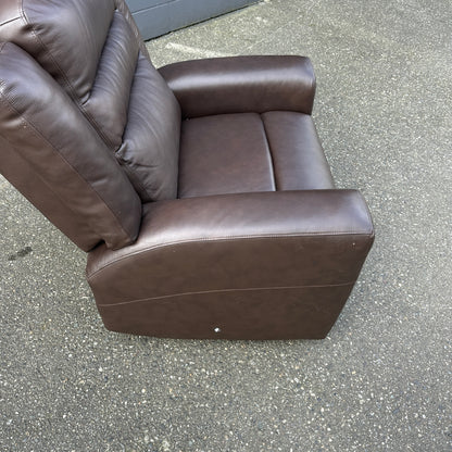 Brown Top Grain Leather Rocking Chair