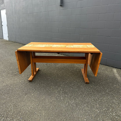 Rare MCM Danish Teak & Tile Dining Table – Poul H. Poulsen for Gangsø Møbler
