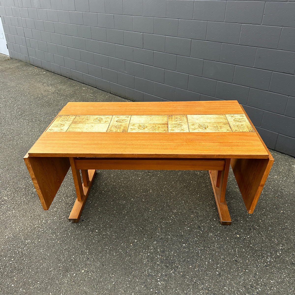Rare MCM Danish Teak & Tile Dining Table – Poul H. Poulsen for Gangsø Møbler