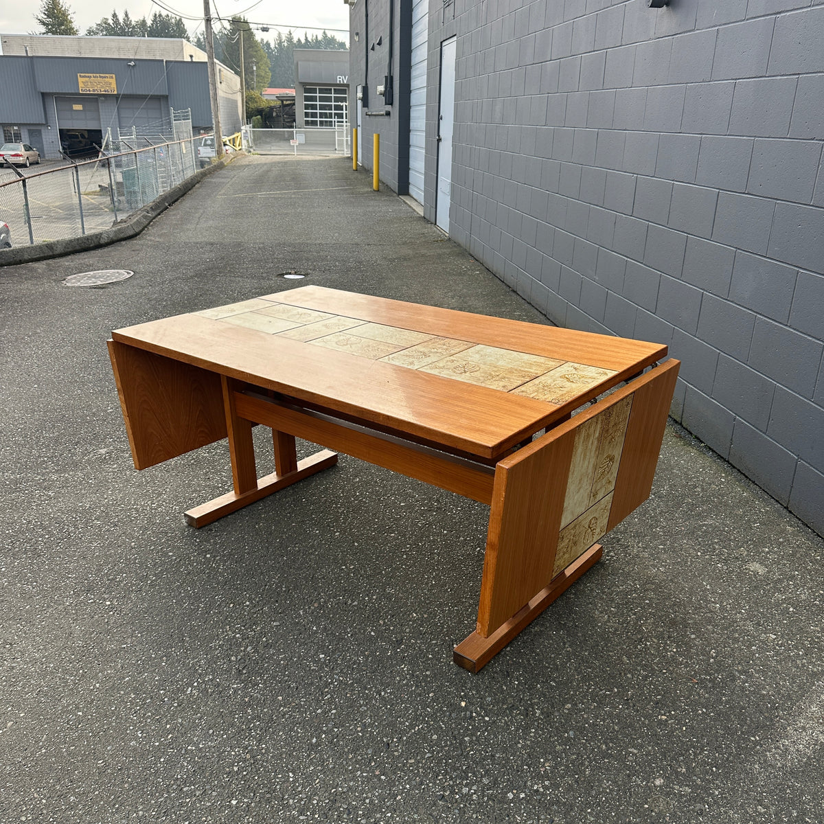 Rare MCM Danish Teak & Tile Dining Table – Poul H. Poulsen for Gangsø Møbler