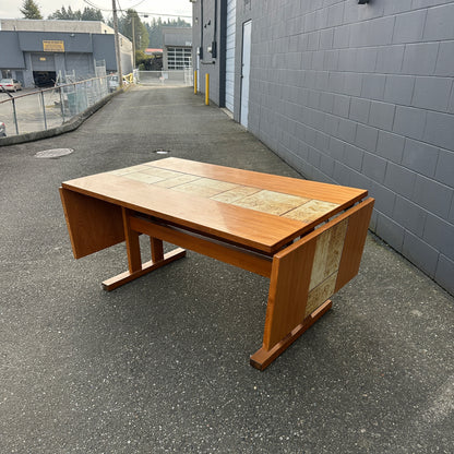 Rare MCM Danish Teak & Tile Dining Table – Poul H. Poulsen for Gangsø Møbler