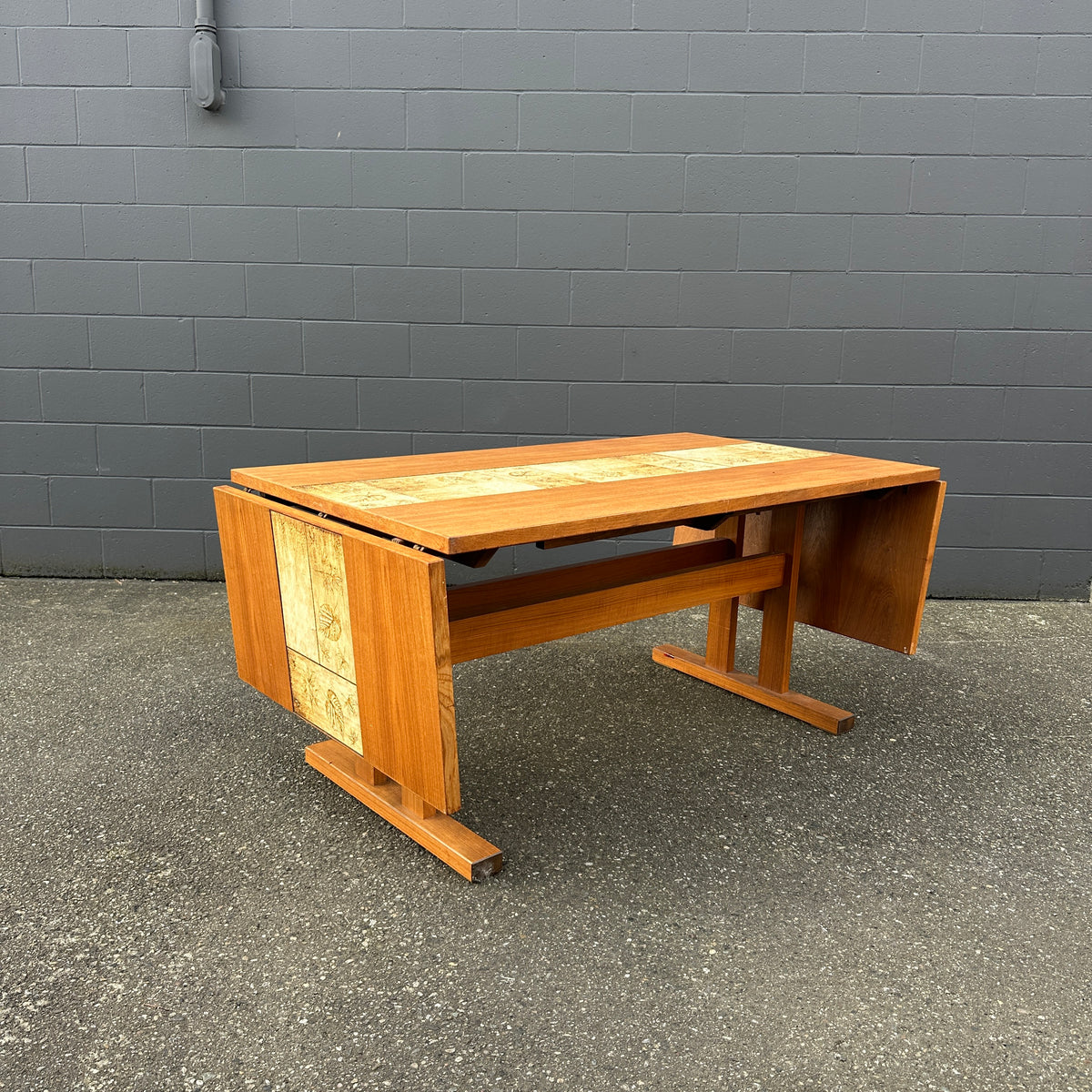 Rare MCM Danish Teak & Tile Dining Table – Poul H. Poulsen for Gangsø Møbler