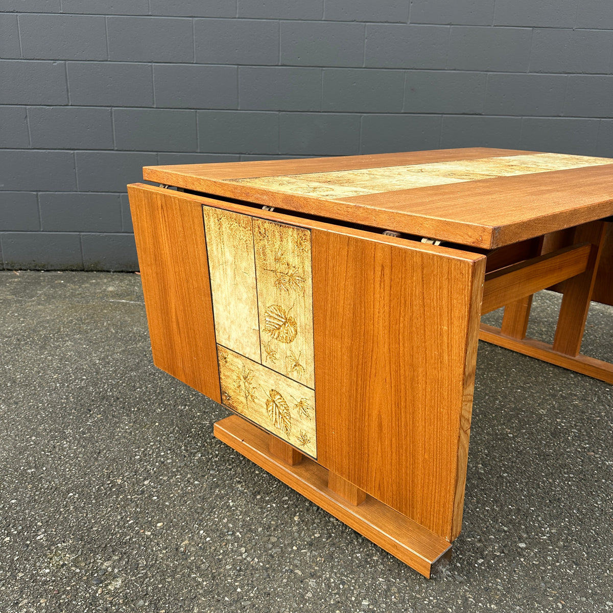 Rare MCM Danish Teak & Tile Dining Table – Poul H. Poulsen for Gangsø Møbler