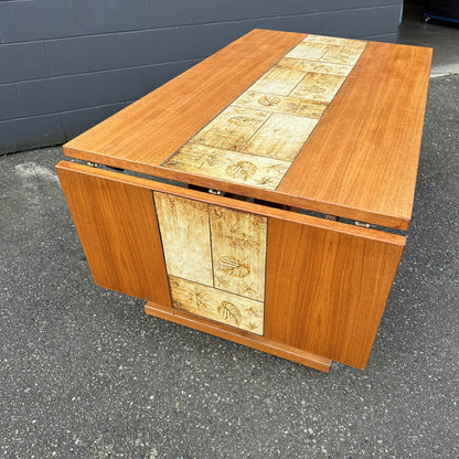 Rare MCM Danish Teak & Tile Dining Table – Poul H. Poulsen for Gangsø Møbler