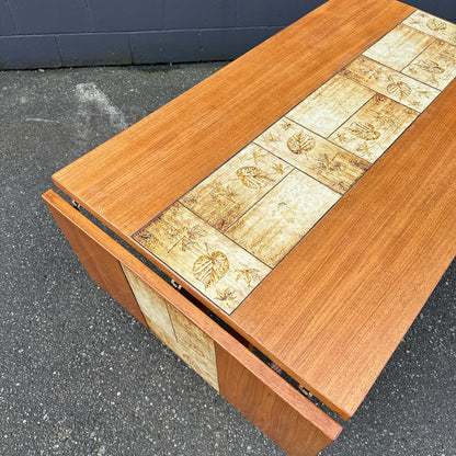 Rare MCM Danish Teak & Tile Dining Table – Poul H. Poulsen for Gangsø Møbler