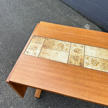 Rare MCM Danish Teak & Tile Dining Table – Poul H. Poulsen for Gangsø Møbler