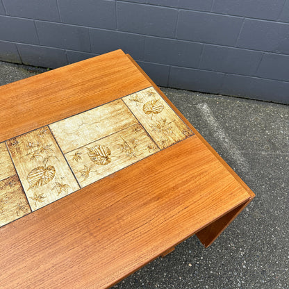 Rare MCM Danish Teak & Tile Dining Table – Poul H. Poulsen for Gangsø Møbler