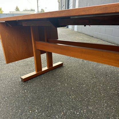 Rare MCM Danish Teak & Tile Dining Table – Poul H. Poulsen for Gangsø Møbler