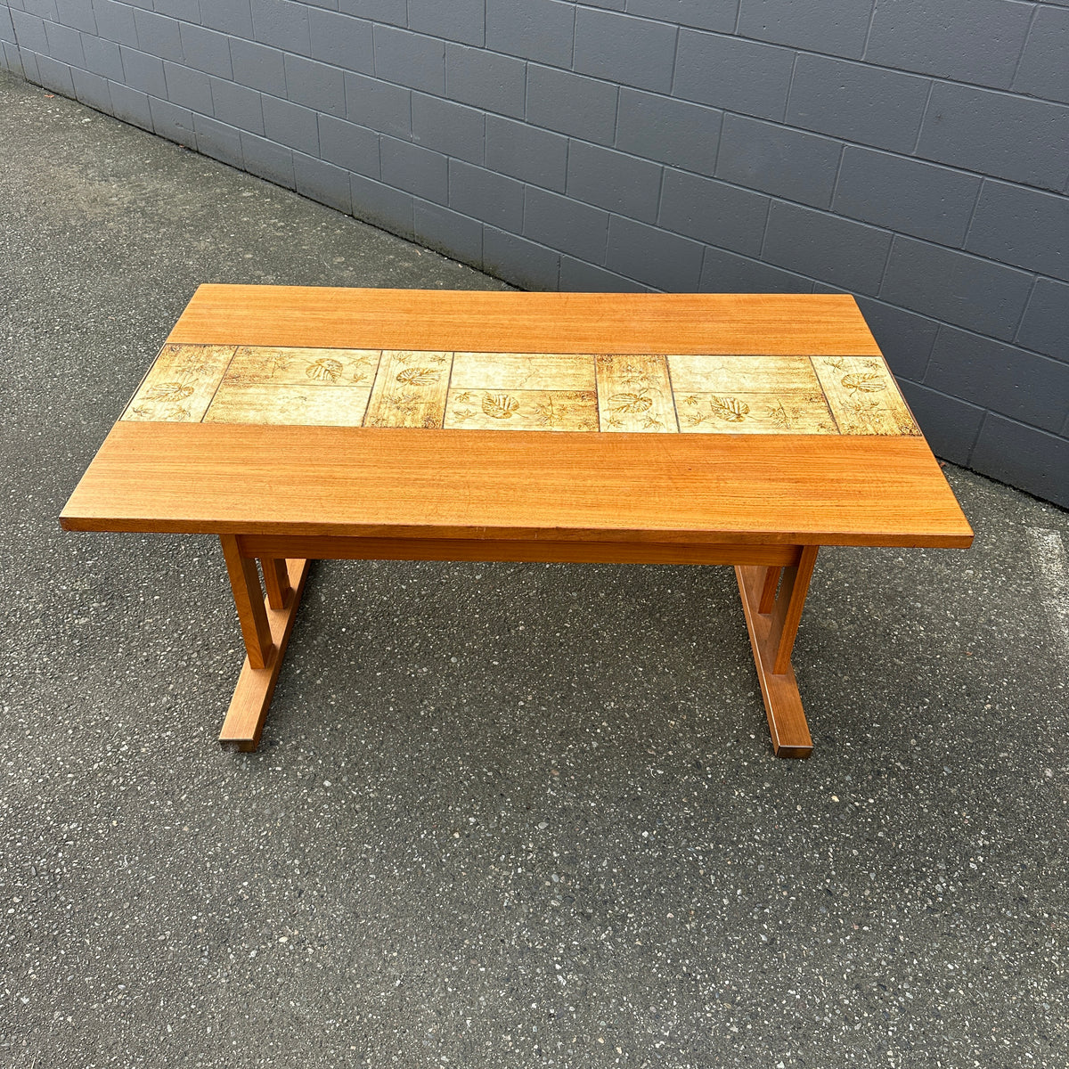 Rare MCM Danish Teak & Tile Dining Table – Poul H. Poulsen for Gangsø Møbler