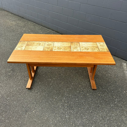 Rare MCM Danish Teak & Tile Dining Table – Poul H. Poulsen for Gangsø Møbler