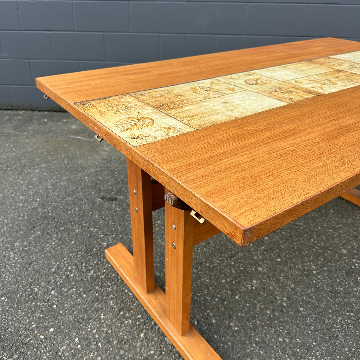 Rare MCM Danish Teak & Tile Dining Table – Poul H. Poulsen for Gangsø Møbler
