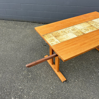 Rare MCM Danish Teak & Tile Dining Table – Poul H. Poulsen for Gangsø Møbler