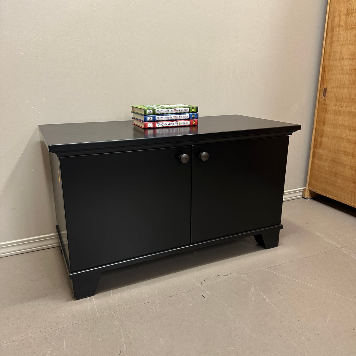 Black Storage Cabinet/Bench