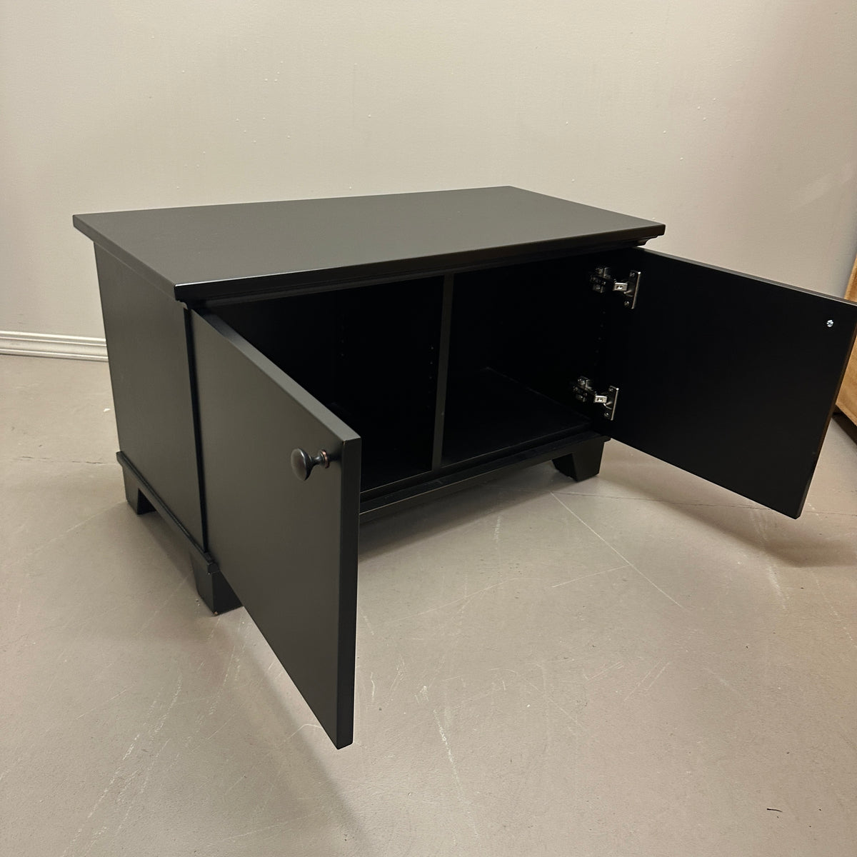 Black Storage Cabinet/Bench