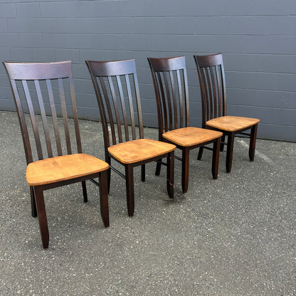 Canadel Solid Wood Dining Chairs (x4)