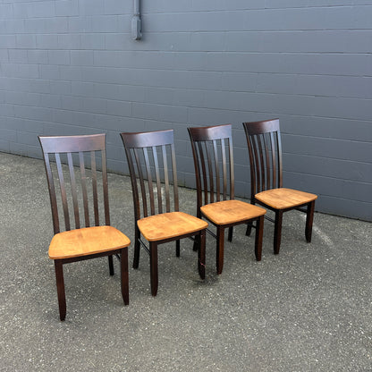 Canadel Solid Wood Dining Chairs (x4)